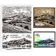 Custom Summer Theme PVC Plastic Clear Stamps, for DIY Scrapbooking, Photo Album Decorative, Cards Making, Mountain, 160x110mm(DIY-WH0631-0109)