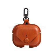 Imitation Leather Wireless Earbud Carrying Case, Earphone Storage Pouch, Dark Orange, 52x65mm(PAAG-PW0010-009C)