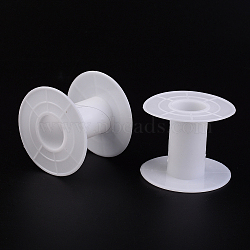 Plastic Spools, Wheel, White, 55x46mm, Hole: 21mm, Bobbin: 24mm(TOOL-R003)