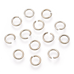 Aluminum Wire Open Jump Rings, Chocolate, 6x0.8mm, 5mm inner diameter, about 2150pcs/50g(X-ALUM-R005-0.8x6-26)