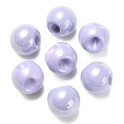 Opaque Acrylic Beads, Round Ball Bead, Top Drilled, Lilac, 19x19x19mm, Hole: 3mm(OACR-G012-01L)