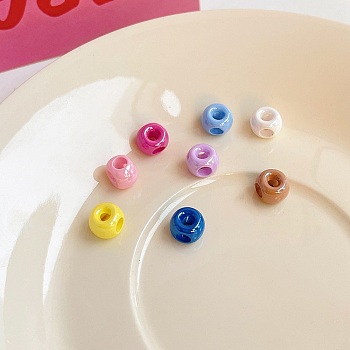 Opaque Acrylic Bead, Rondelle, Mixed Color, 58x80mm, Hole: 3.5mm