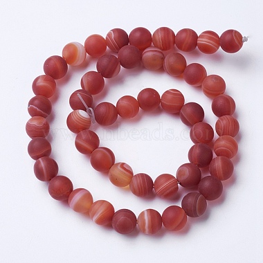 Natural Grade A Striped Agate/Banded Agate Beads Strands(G-E478-02-8mm)-2