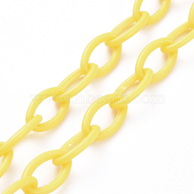 Colliers de chaîne de câble en plastique ABS personnalisés(NJEW-JN03254-04)-3