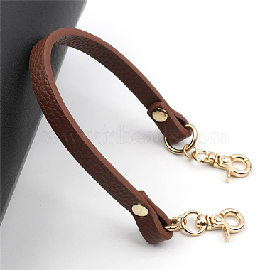 Saddle Brown Imitation Leather Bag Handles