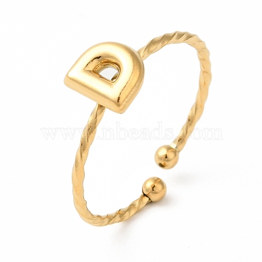 Letter D 304 Stainless Steel Finger Rings