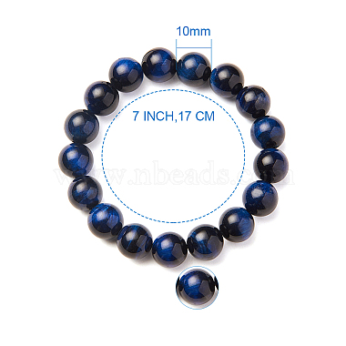 Natural Tiger Eye Round Beads Stretch Bracelets(BJEW-PH0001-10mm-14)-3