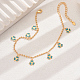 Fashionable Brass Enamel Flower Pendant Anklets for Women(KA8156-2)-2