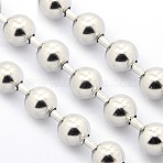 Tarnish Resistant Electroplate 304 Stainless Steel Ball Chains, Stainless Steel Color, 10mm, Fit for 10mm inner diameter Ball Chain Connector(CHS-L001-10mm-P)