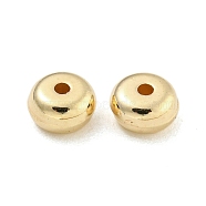 CCB Plastic Spacer Beads, Flat Round, Golden, 7x3.8mm, Hole: 1.5mm(CCB-L014-02B-G)