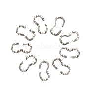 Iron Quick Link Connectors, Chain Findings, Number 3 Shaped Clasps, Platinum, 7.5~8x4x1~2mm(IFIN-TA0001-06P)