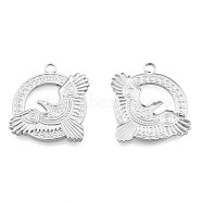 201 Stainless Steel Pendants, Eagle, Stainless Steel Color, 28x31x2mm, Hole: 2.5mm(STAS-N098-268P)