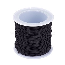 Elastic Cord, Black, 1mm, about 22.96 yards(21m)/roll(X-RB1.0mm-2)