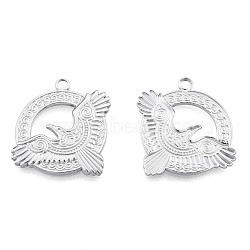 Non-Tarnish 201 Stainless Steel Pendants, Eagle, Stainless Steel Color, 28x31x2mm, Hole: 2.5mm(STAS-N098-268P)