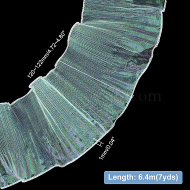 лента цвета русалки из полиэстера со складками и кружевной отделкой(DIY-WH0401-58C)-2
