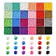 312G 24 Color 8/0 Baking Paint Glass Seed Beads(SEED-YW0002-15)-2