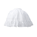 Cotton Skirt Hoop Petticoat, Fishbone Lolita Slip Liner, White, 450x550mm(AJEW-WH0007-45)
