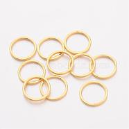 Brass Linking Rings, Golden, 10x0.7~1mm(EC18710MM-G)
