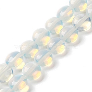 Opalite Beads Strands, Flat Round, 7.5~8x4.5~5mm, Hole: 1.2mm, about 50~51pcsrand, 14.57~15.35 inch(37~39cm)(G-T047-A16-01)