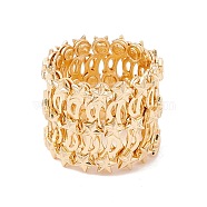 Brass Star Folding Retractable Ring Bracelet, Telescopic Rings Bracelet for Women, Golden, Inner Diameter: 18~71mm(RJEW-G252-03G)