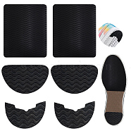 AAHADERMAKER 3 Pair 3 Styles Skid Rubber Shoes Bottoms, Self Adhesive Wear Resistant Raised Grain Repair Sole Pad for Boots, Leather Shoes, Black, 46~100.5x68~80x1.5~3mm, 1 pair/style(FIND-GA0003-84)