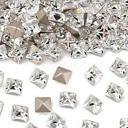 Preciosa&reg MAXIMA Crystal Fancy Stones, Czech Crystal, 435 23 615 Square, Dura Foiling, 00030 Crystal, 6x6mm(Y-PRC-FA6-00030)