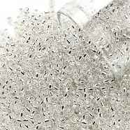 TOHO Round Seed Beads, Japanese Seed Beads, (21) Silver-Lined Transparent Crystal Clear, 11/0, 2.2mm, Hole: 0.8mm, about 5555pcs/50g(SEED-XTR11-0021)