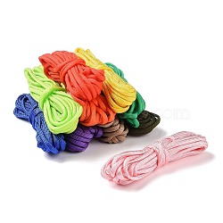 Random Color Nylon Cord Ropes, Mixed Color, 4mm(RCP-XCP0001-01)