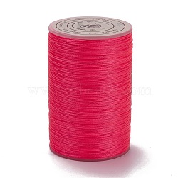 Round Waxed Polyester Thread String, Micro Macrame Cord, Twisted Cord, for Leather Sewing Stitching, Salmon, 0.3~0.4mm, about 174.98 Yards(160m)/Roll(YC-D004-02A-136)