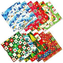 Christmas Pattern Scrapbooking Paper Pads Set, for Card Making Craft Scrapbook Decoration, Mixed Color, 152x152x0.1mm, 12pcs/set(STIC-C010-34A)