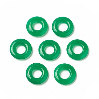 Natural Malasia Jade Linking Rings, Dyed, Round Ring, 17.5~18x3.5mm, Inner Diameter: 7.5~8mm