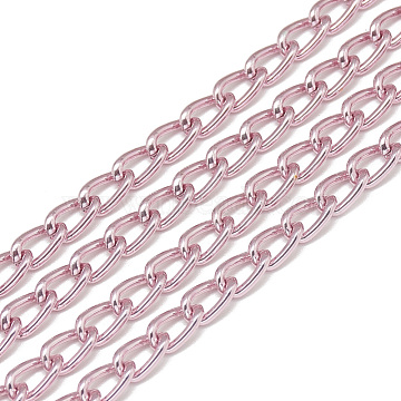 Unwelded Aluminum Curb Chains, Plum, 8x4.5x1.4mm(X-CHA-S001-038B)