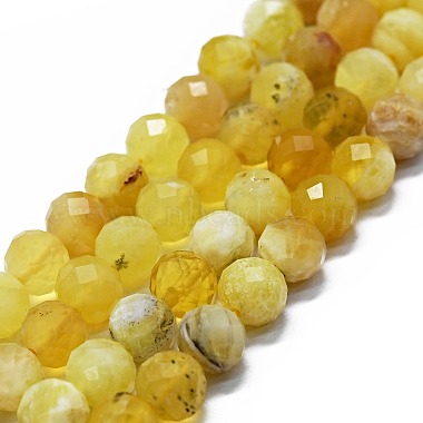 Round Yellow Opal Beads
