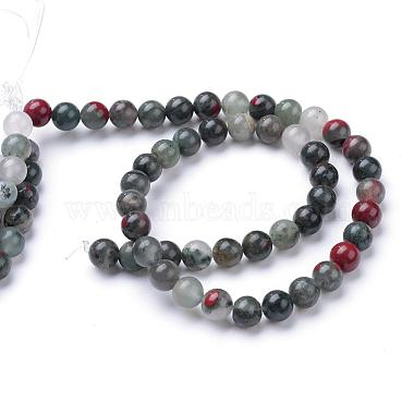 Natural African Bloodstone Beads Strands(G-R345-10mm-50)-2