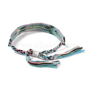 Polyester-cotton Braided Rhombus Pattern Cord Bracelet(FIND-PW0013-001A-19)-3