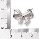 Placage de crémaillère en laiton micro pavé pendentifs en zircone cubique claire(KK-H463-08P)-3