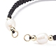 Half Finished Polyester Braided Pearl Bracelet(AJEW-JB01128-05)-3