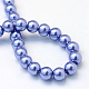 Baking Painted Pearlized Glass Pearl Round Bead Strands(X-HY-Q330-8mm-09)-4