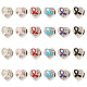 24Pcs 6 Colors Platinum Tone Alloy Rhinestone European Beads(MPDL-OC0001-02)-1