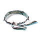 Polyester-cotton Braided Rhombus Pattern Cord Bracelet(FIND-PW0013-001A-19)-3