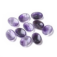 Natural Amethyst Massager, Worry Stone for Anxiety Therapy, Oval, 40x30x9mm(X-DJEW-F008-E03)