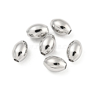 Brass Beads, Barrel, Real Platinum Plated, 6x4mm, Hole: 1.2mm(KK-P258-11P)