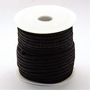Nylon Thread, Black, 4~5mm, about 27.34 yards(25m)/roll(NWIR-R031-03)
