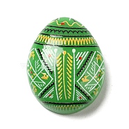 Easter Cartoon Opaque Resin Cabochons, Easter Egg, Lime Green, 24.5x19x8.5mm(RESI-Q223-02E)