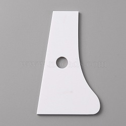 Acrylic Scraper Tools, White, 90x53x3mm, Hole: 10mm(AJEW-WH0043-83A)