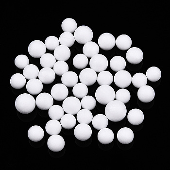 Small Craft Foam Balls, Round, for DIY Wedding Holiday Crafts Making, White, 4.5~6.5mm
