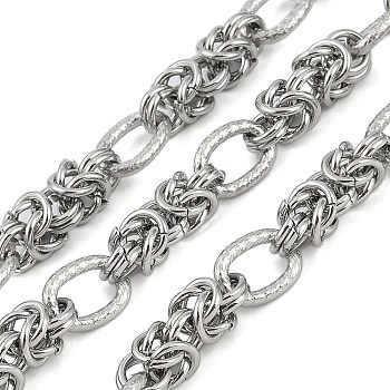 Non-Tarnish 304 Stainless Steel Link Chains, Unwelded, Stainless Steel Color, 20x7mm