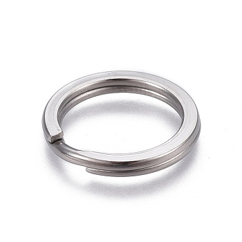 304 Stainless Steel Split Key Ring Clasps, For Keychain Making, Stainless Steel Color, 20x2.4mm, Inner Diameter: 15mm