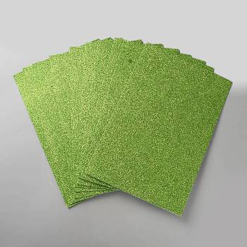 Rectangle EVA Glitter Foam Sheets, for Art Craft, Gift Wrapping, Scrapbooking, Yellow Green, 302x200x2mm, 10 sheets/set