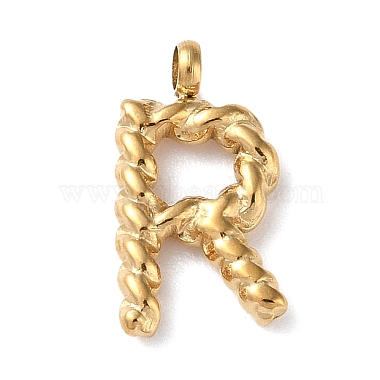 Golden Letter R 316 Surgical Stainless Steel Charms